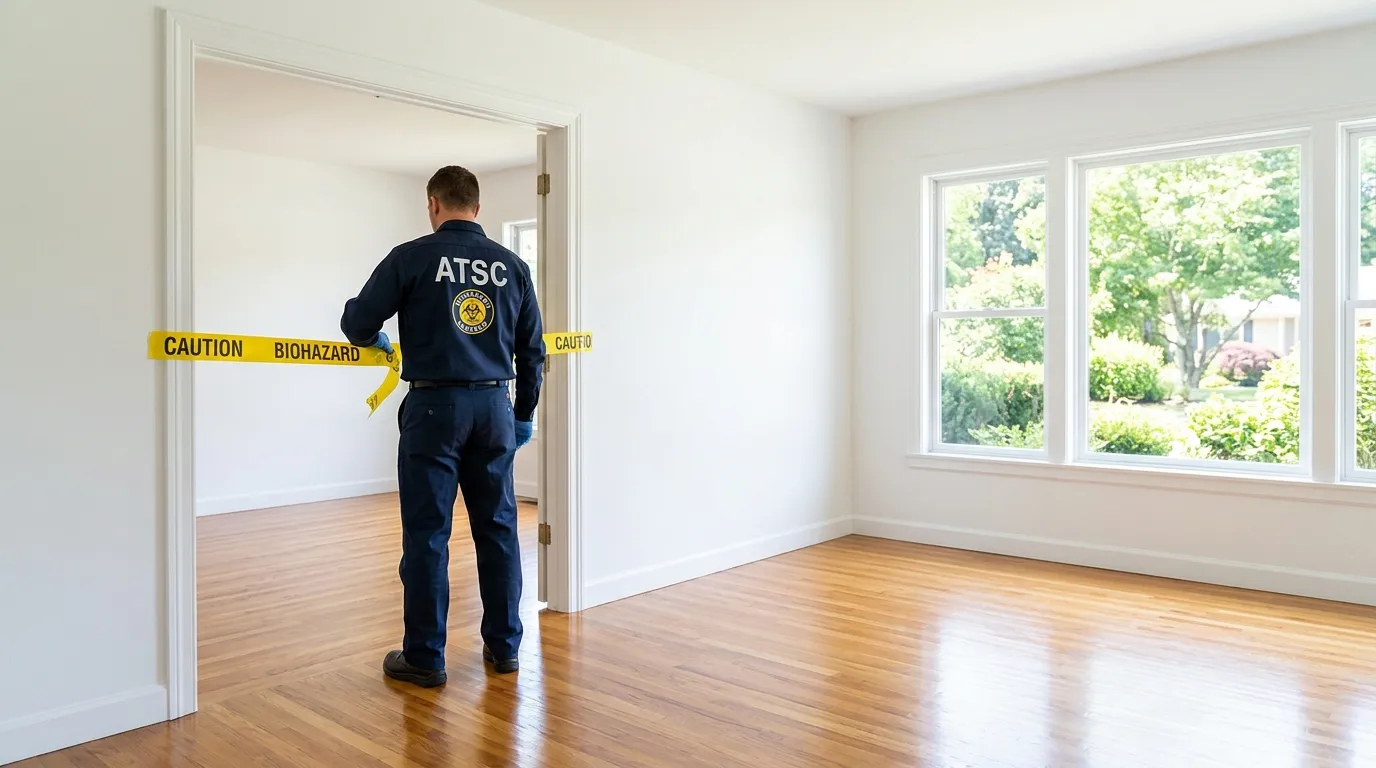 Certified biohazard cleanup crew performing Decomposition Cleanup in Deltona